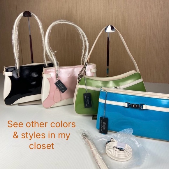 💐 Beijo Pink & Cream Shoulder Tote Bag Y2K Pastel Spring Purse - Picture 13 of 14